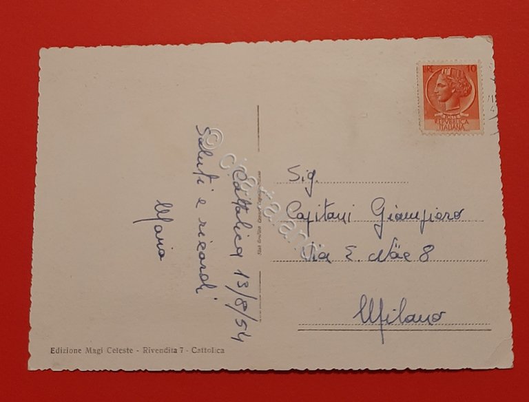 Cartolina Cattolica - Panorama - 1954