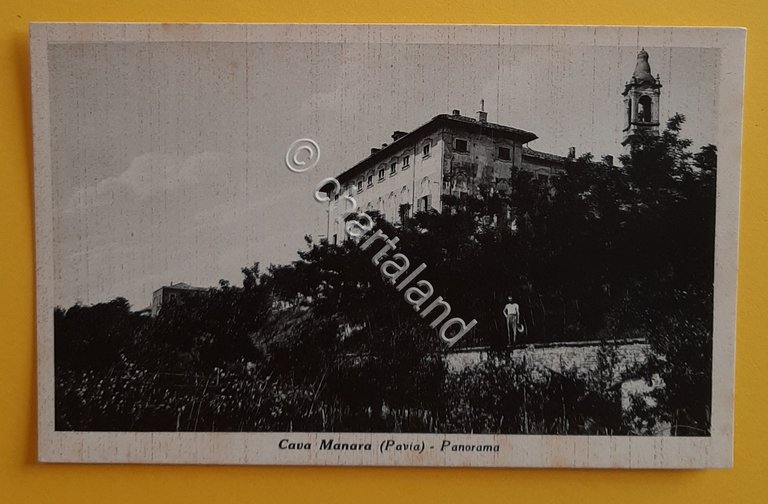 Cartolina Cava Manara ( Pavia ) - Panorama - 1900