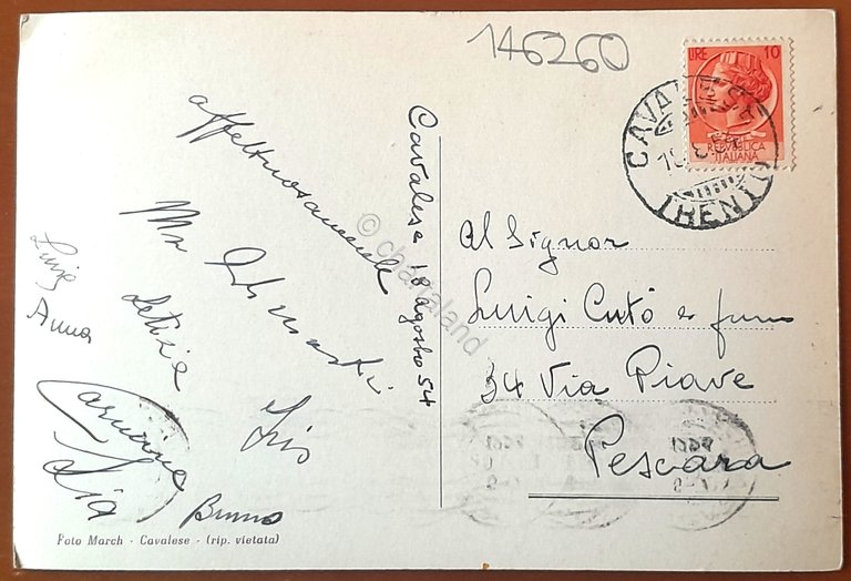 Cartolina Cavalese - 1954 | Immagine Gallery 2