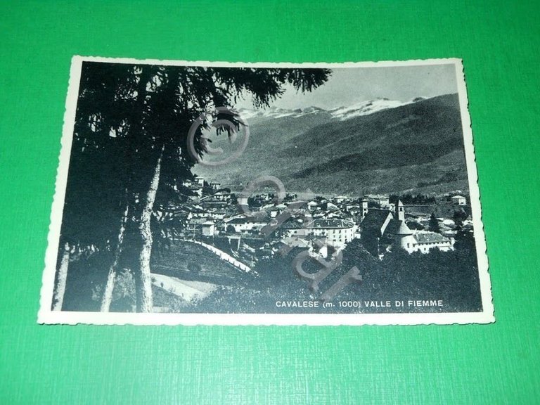 Cartolina Cavalese - Valle di Fiemme - Panorama 1950 ca.