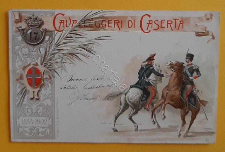 Cartolina Cavalleggeri di Caserta - 1903