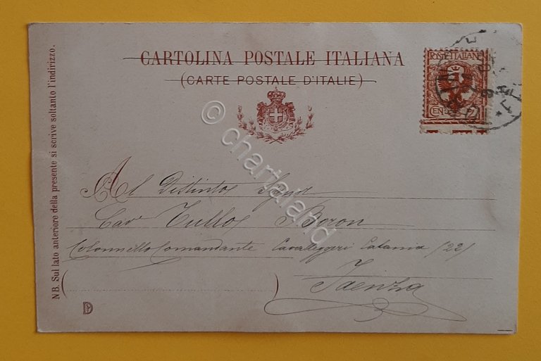 Cartolina Cavalleggeri di Caserta - 1903