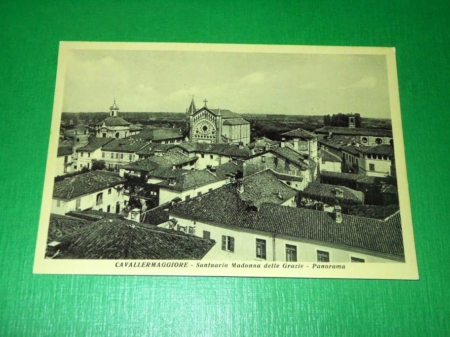 Cartolina Cavallermaggiore - Santuario Madonna delle Grazie - Panorama 1950 …