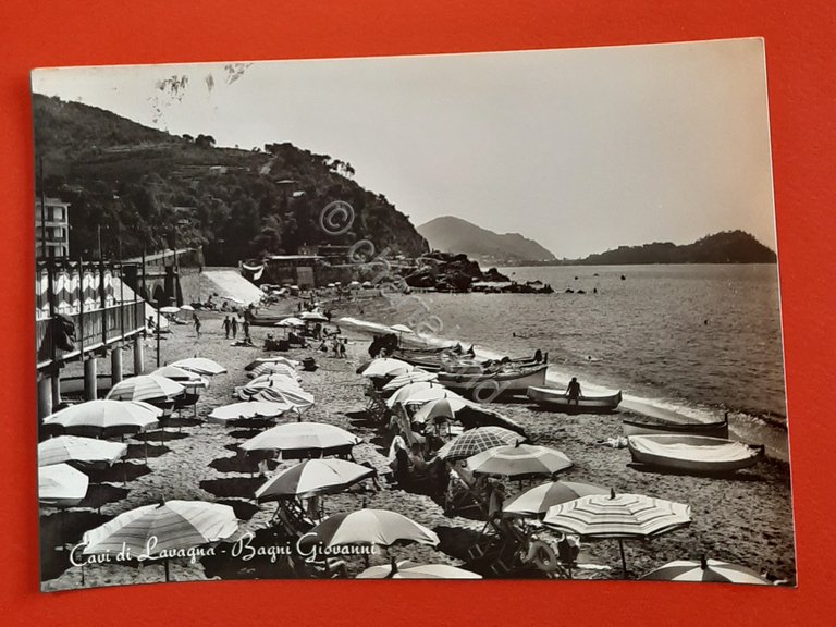 Cartolina Cavi di Lavagna - Bagni Giovanni - 1951