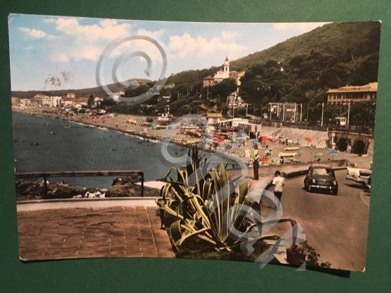 Cartolina Cavi Di Lavagna - La Bella Spiaggia - 1961