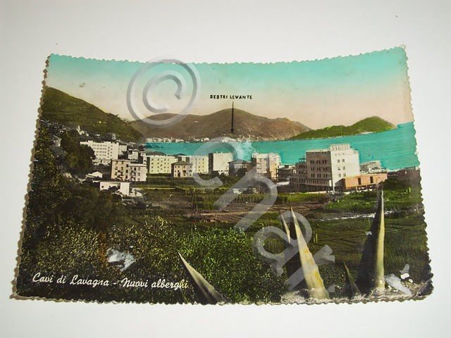 Cartolina Cavi di Lavagna - Nuovi Alberghi 1957