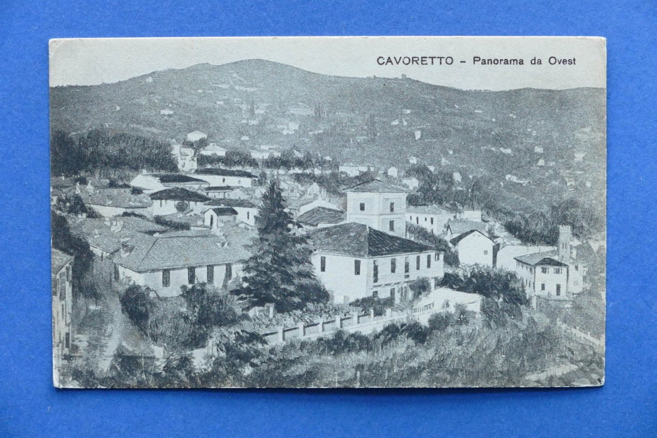 Cartolina Cavoretto - Panorama da Ovest - 1910 ca..