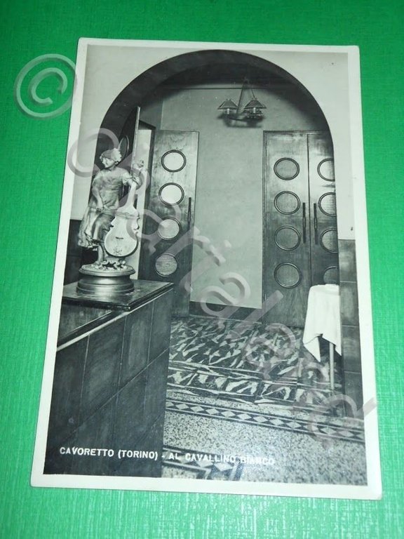 Cartolina Cavoretto ( Torino ) - Ristorante Cavallino Bianco 1930 …