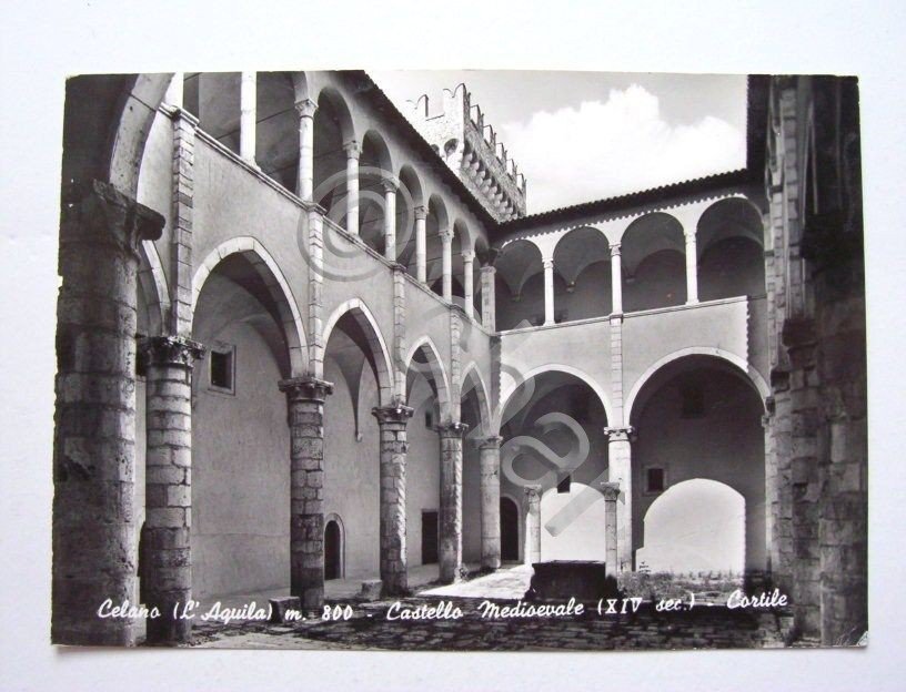 Cartolina Celano ( L'Aquila) - Castello Medioevale 1961.