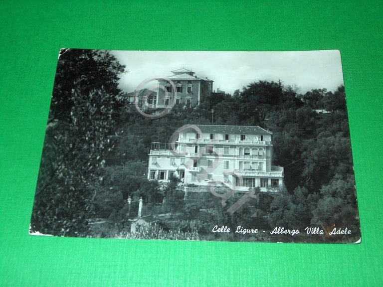 Cartolina Celle Ligure - Albergo Villa Adele 1949