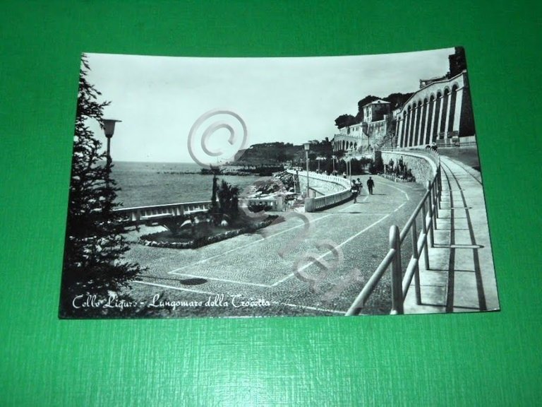 Cartolina Celle Ligure Lungomare della Crocetta 1959.