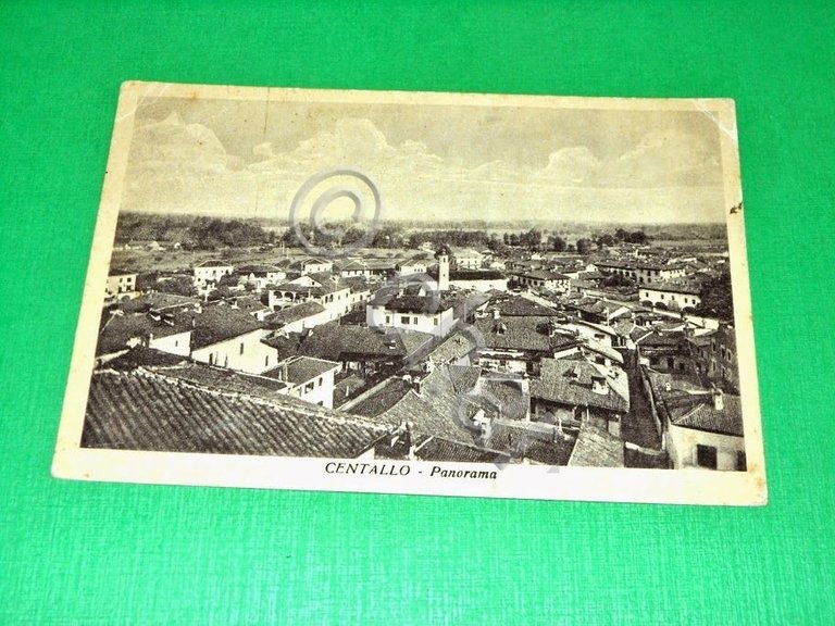 Cartolina Centallo - Panorama 1950