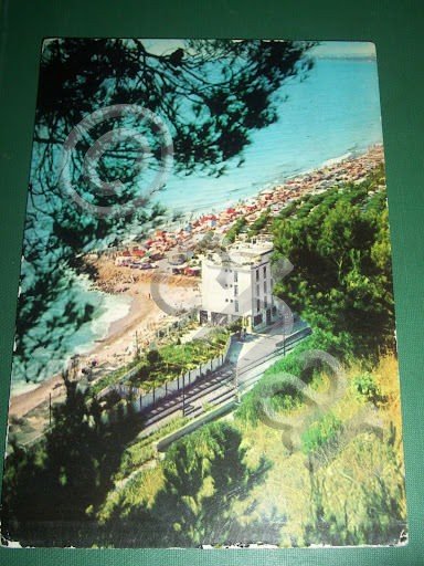 Cartolina Ceriale - Hotel Torelli e il camping 1967