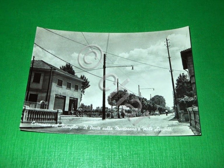 Cartolina Cernusco sul Naviglio - Il Ponte sulla Martesana e …
