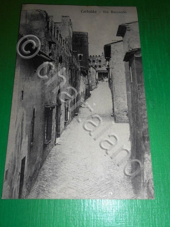 Cartolina Certaldo - Via Boccaccio 1920 ca