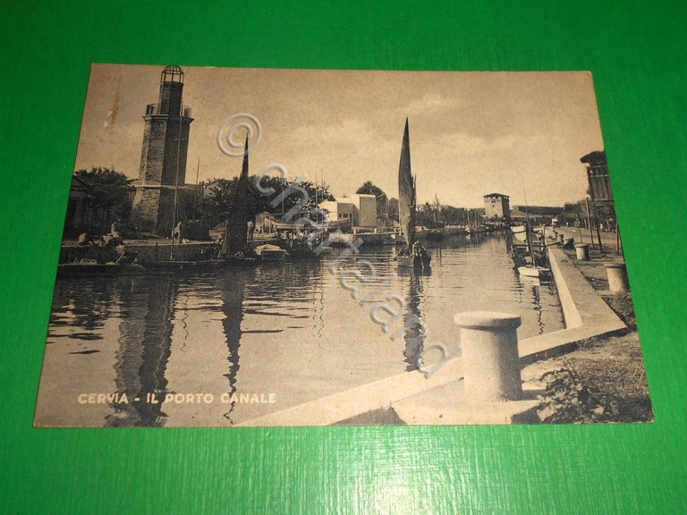 Cartolina Cervia - Il Porto Canale 1956
