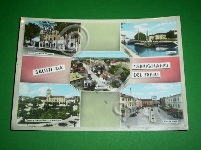 Cartolina Cervignano del Friuli - Vedute diverse 1962