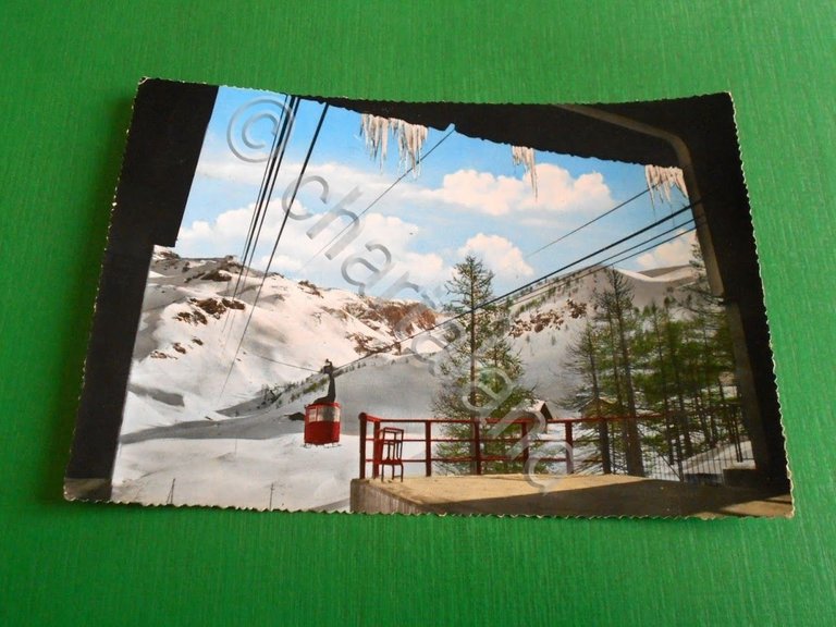 Cartolina Cervinia - Breuil - Stazione funivia 1961