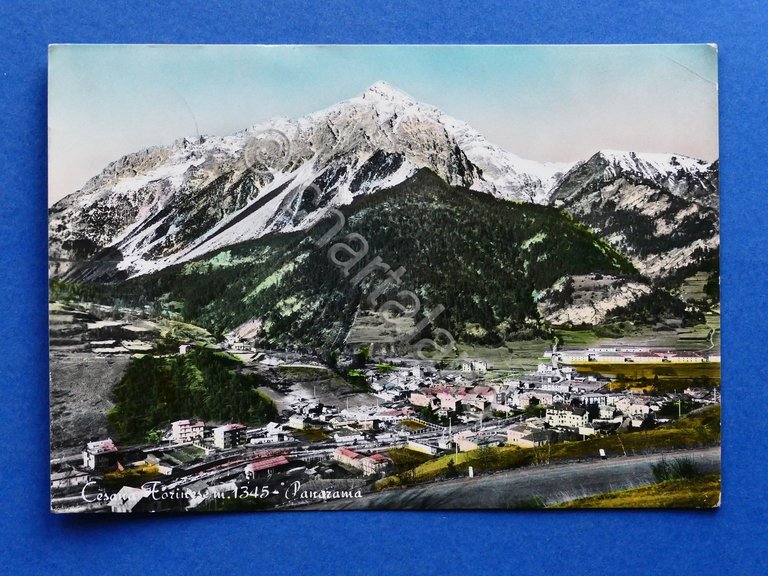 Cartolina Cesana Torinese - Panorama - 1957