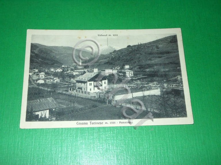 Cartolina Cesana Torinese - Panorama 1935 ca | Immagine Gallery 2
