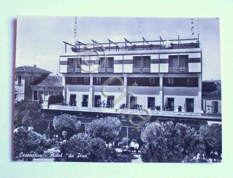 Cartolina Cesenatico - Hotel Da Pino 1961.