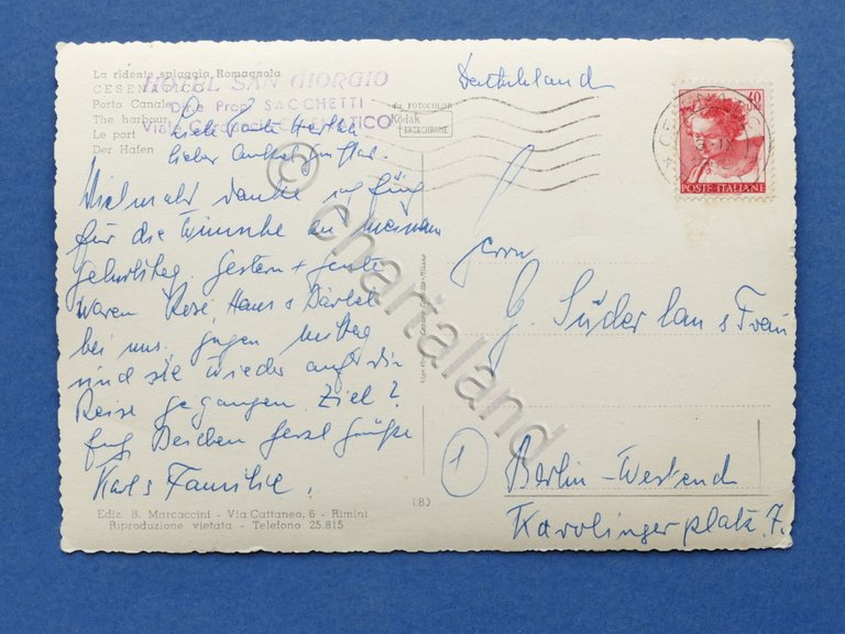 Cartolina Cesenatico - Porto Canale - 1962 | Immagine Gallery 4