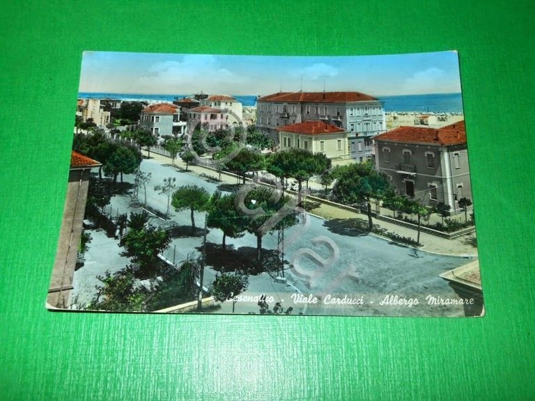 Cartolina Cesenatico - Viale Carducci - Albergo Miramare 1955 | Immagine Gallery 2