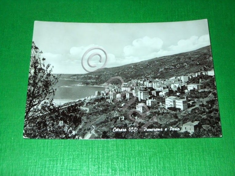 Cartolina Cetraro - Panorama e porto 1980