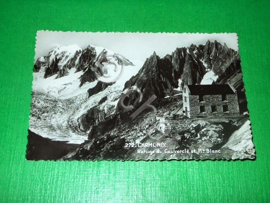 Cartolina Chamonix - Refuge du Couvercle et Mont Blanc 1955 …