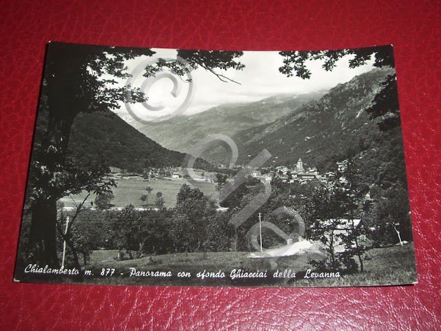 Cartolina Chialamberto - Panorama con sfondo Ghiacciai della Lavenna 1966