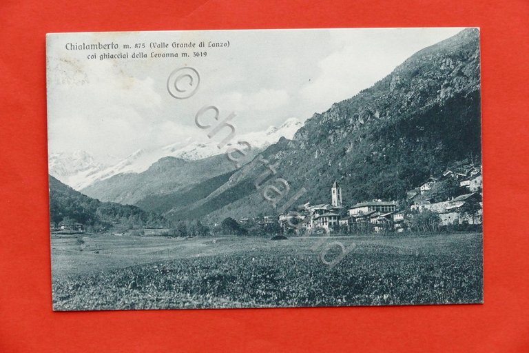Cartolina Chialamberto coi ghiacciai della Levanna - 1935