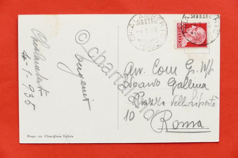 Cartolina Chialamberto coi ghiacciai della Levanna - 1935