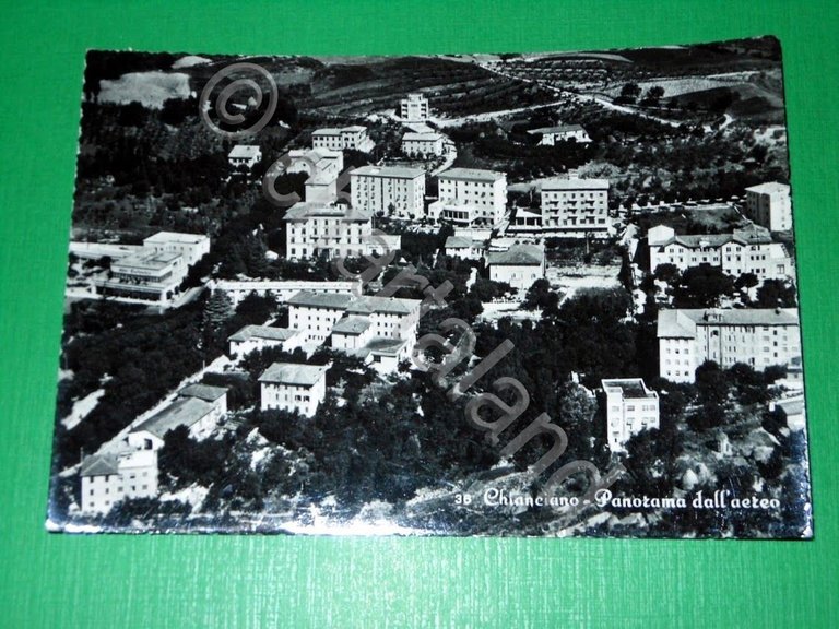 Cartolina Chianciano - Panorama dall' aereo 1955