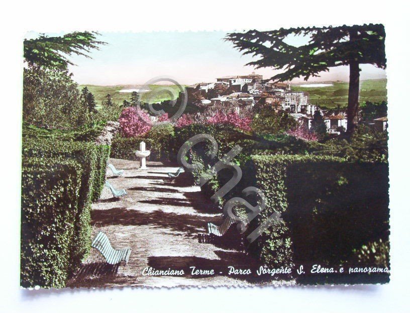 Cartolina Chianciano Terme - Sorgente S. Elena 1954.