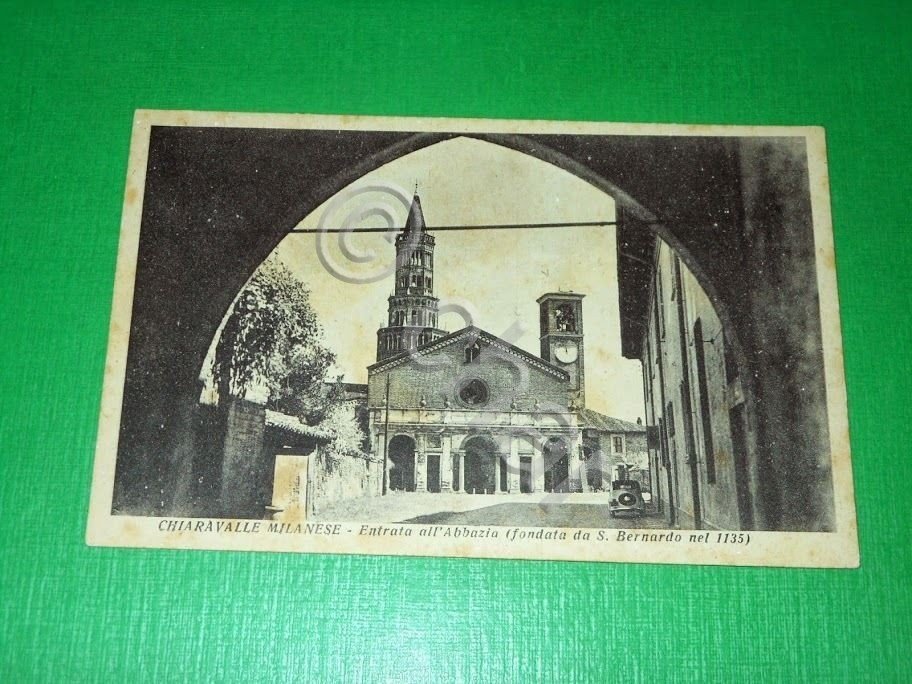 Cartolina Chiaravalle Milanese - Entrata all' Abbazia 1930 ca.