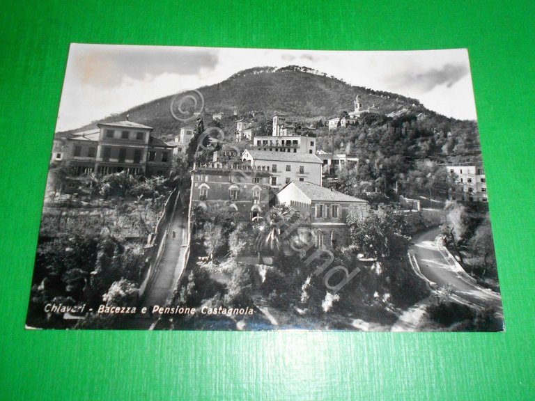 Cartolina Chiavari - Bacezza e Pensione Castagnola 1956