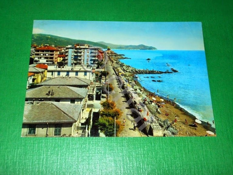 Cartolina Chiavari - Passeggiata a mare 1967