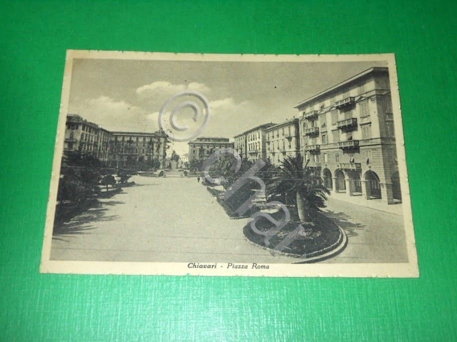 Cartolina Chiavari - Piazza Roma 1944.