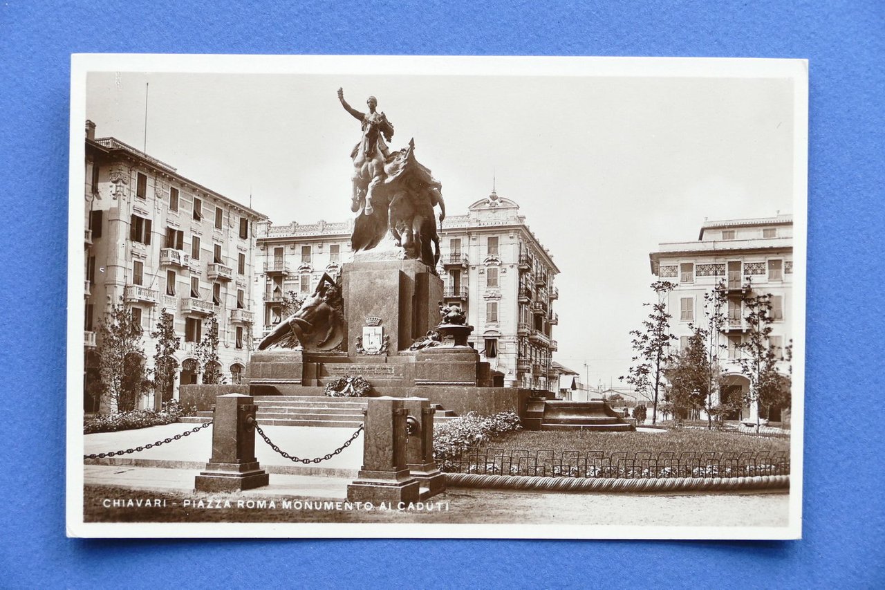 Cartolina Chiavari - Piazza Roma Monumento ai Caduti - 1935 …