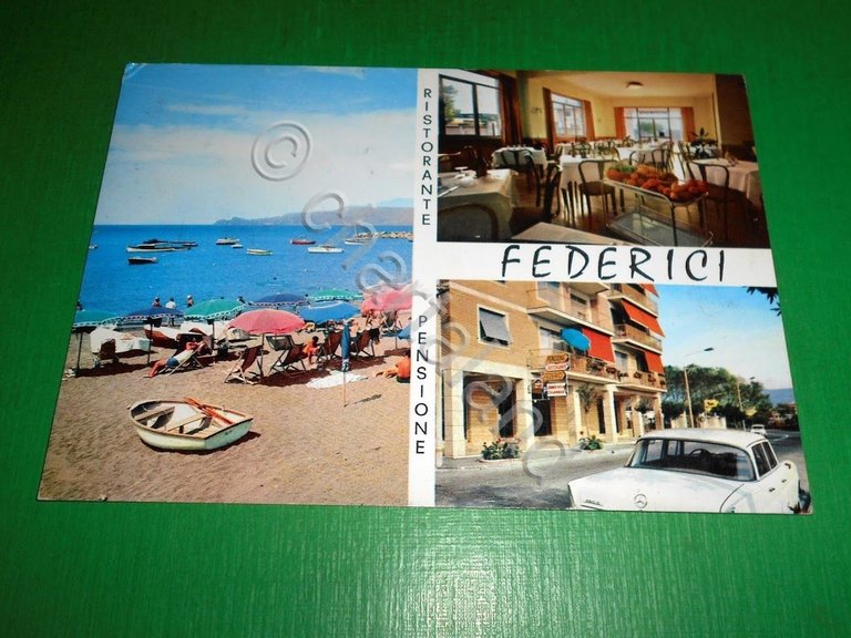 Cartolina Chiavari - Ristorante Pensione "Federici" 1969.