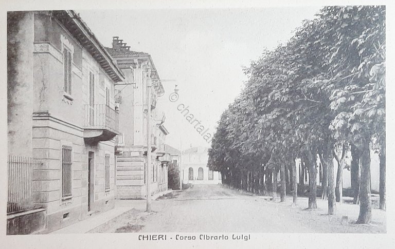 Cartolina Chieri - Corso Cibrario Luigi - 1926