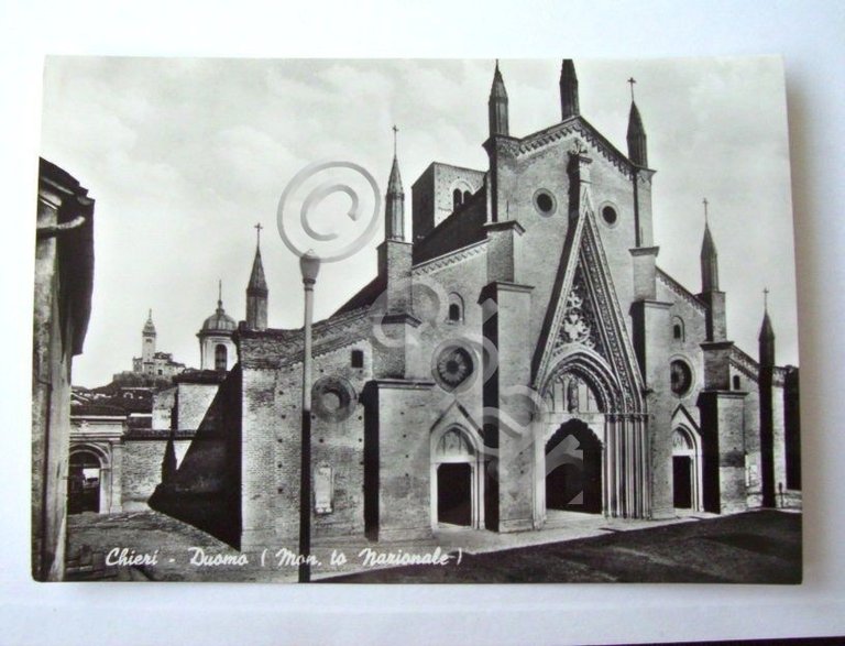 Cartolina Chieri ( Torino ) - Il Duomo 1950 ca