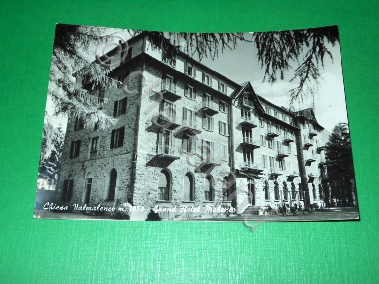 Cartolina Chiesa Valmalenco - Grand Hotel Malenco 1968.