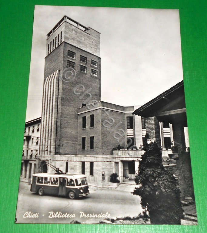 Cartolina Chieti - Biblioteca Provinciale 1960 ca
