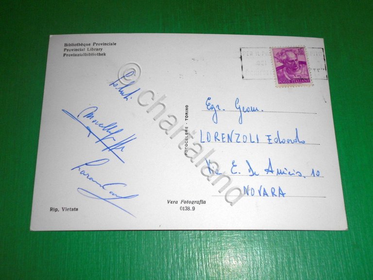 Cartolina Chieti - Biblioteca Provinciale 1960 ca