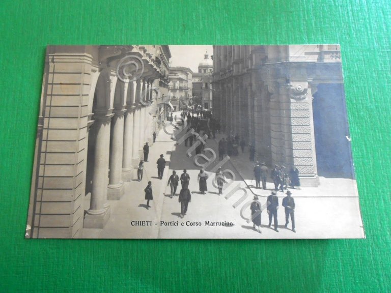 Cartolina Chieti - Portici e Corso Marrucino 1920 ca