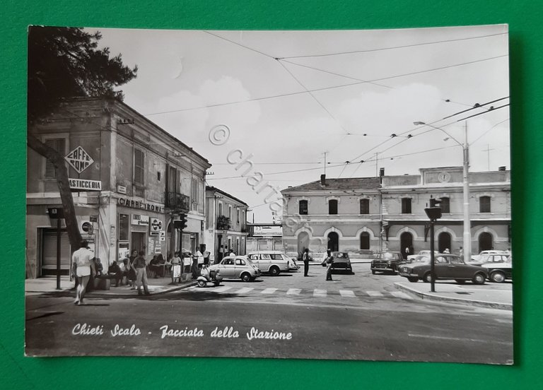 Cartolina Chieti Scalo - Facciata della Stazione - 1960 ca.