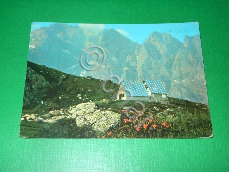 Cartolina Chiusa di Pesio - Rifugio Garelli - sullo sfondo …