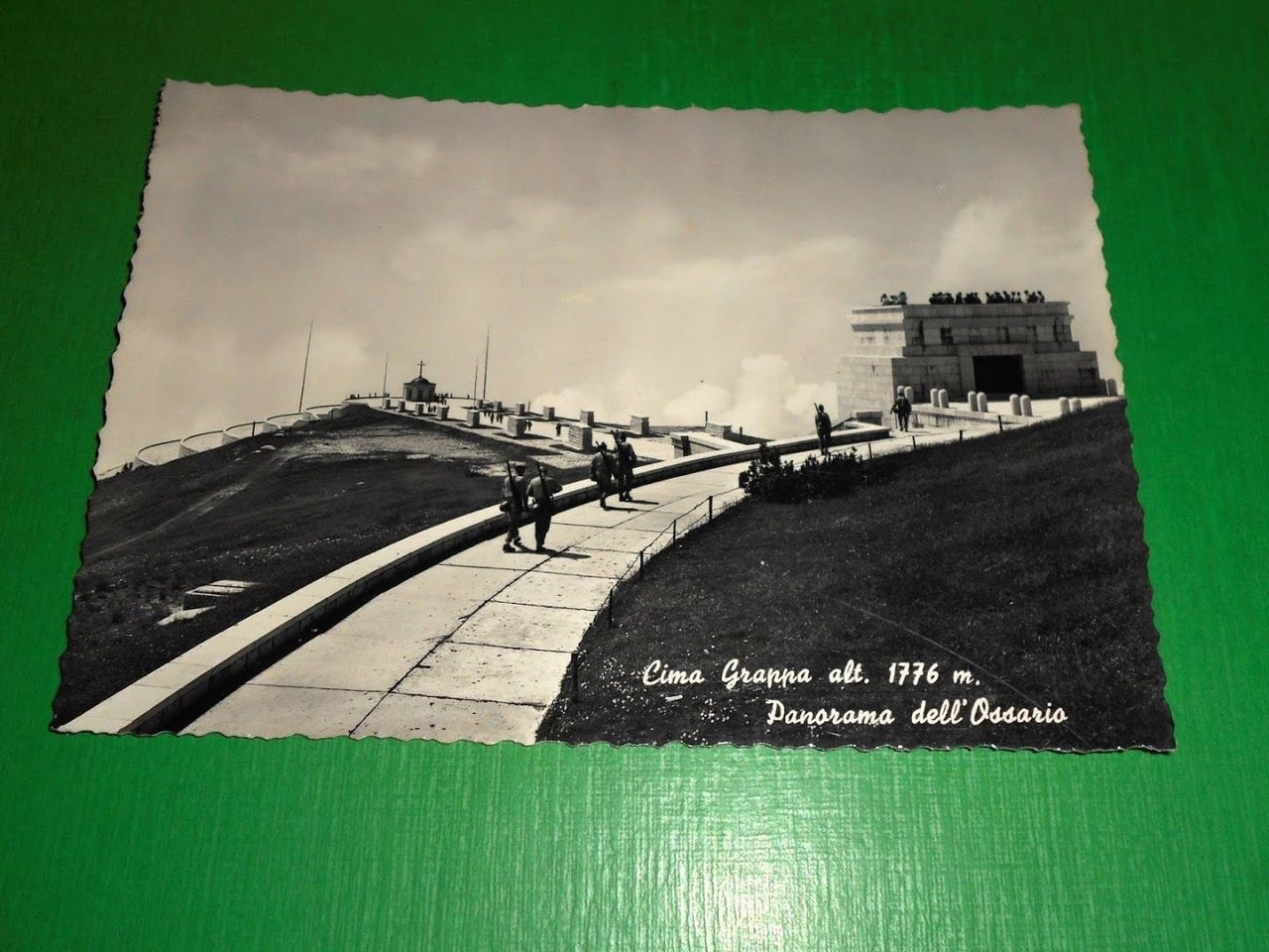 Cartolina Cima Grappa - Panorama dell' Ossario 1962.