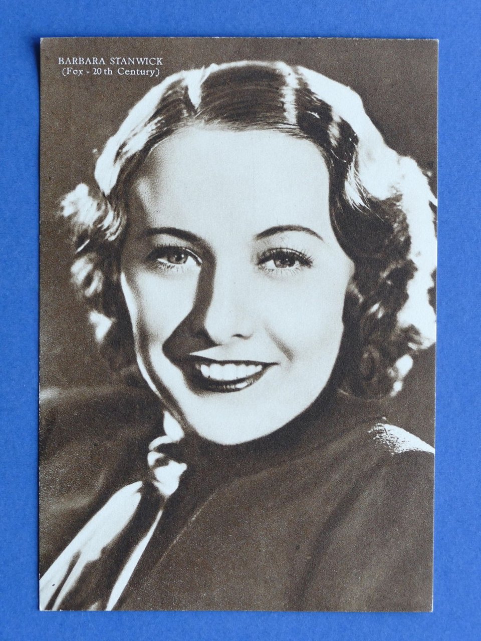 Cartolina Cinema - Attrice Barbara Stanwyck - 1936 ca..